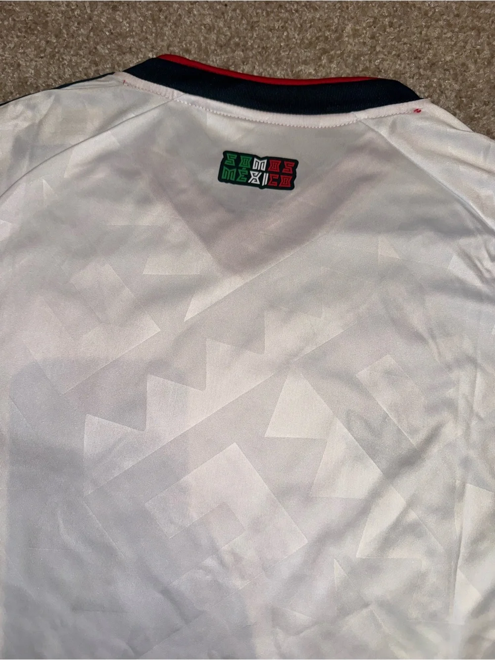 adidas Mexico White Black Red Retro Soccer Jersey